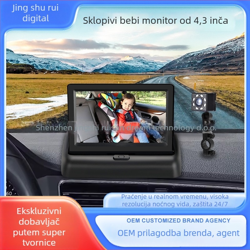 Automobilski LCD zaslon, model 40301, rezolucija 480x272, CVBS ulaz