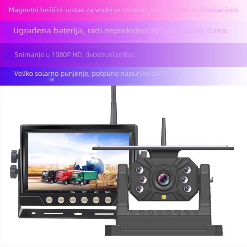 Prikaz za vožnju unazad BT-7010, ugrađena baterija 10200 mAh, TFT LCD 1920x1080, ulaz AHD