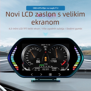 SPR HUD LCD zaslon automobila, model F12, ulaz OBD2, LCD zaslon, HD rezolucija