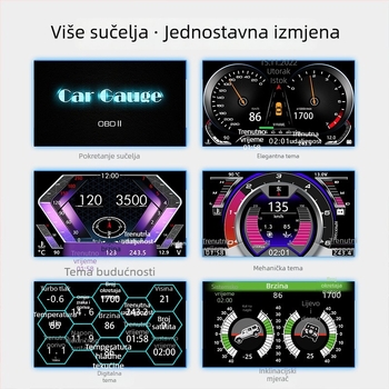 SPR HUD LCD zaslon automobila, model F12, ulaz OBD2, LCD zaslon, HD rezolucija