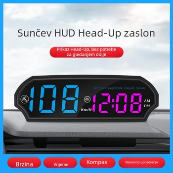 HUD zaslon za automobil s LED zaslonom, model G-3, GPS ulaz, PC+ABS