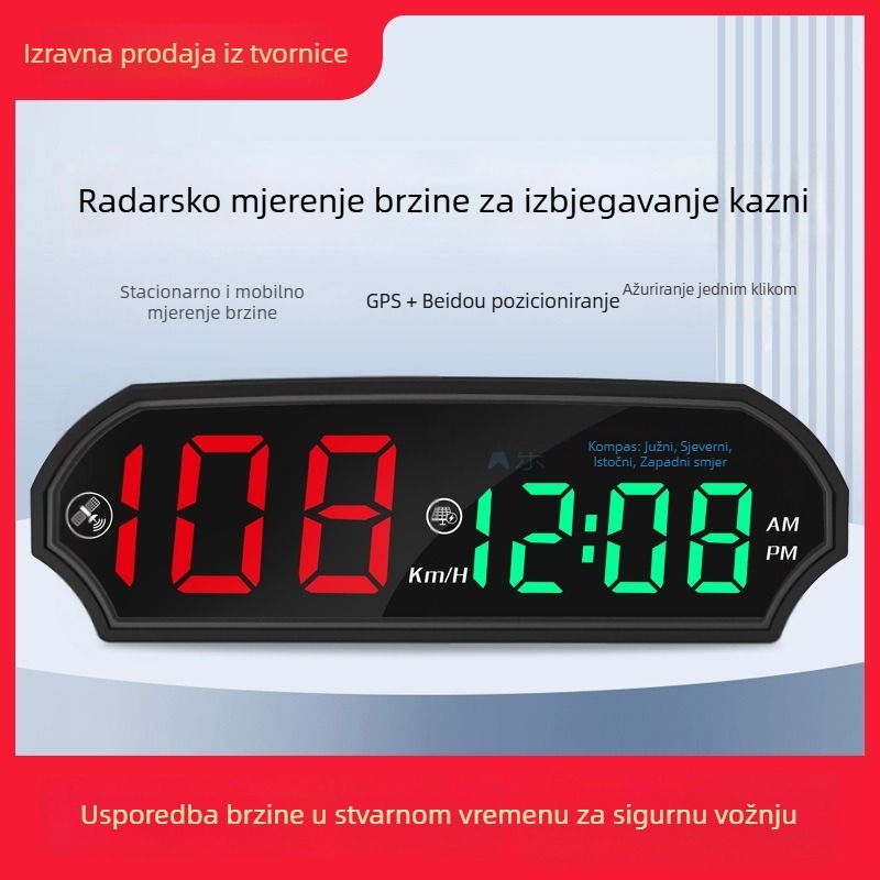 HUD zaslon za automobil s LED zaslonom, model G-3, GPS ulaz, PC+ABS