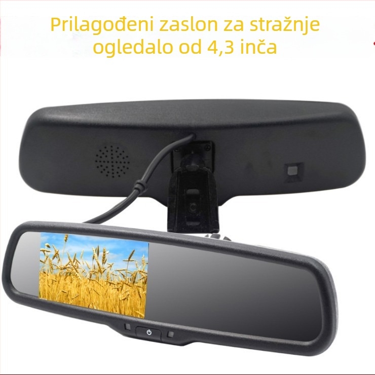 Ekran za vožnju unatrag vozila, model H323, LCD zaslon, rezolucija 480x272, AV ulaz
