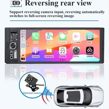 Univerzalni središnji zaslon za automobil s GPS navigacijom i bežičnim CarPlayem, IPS zaslon 1280x480, napajanje 12V-24V