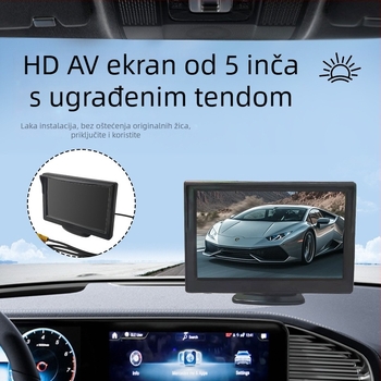 Zaslon za vožnju unazad s sjenilom, 12-24V, rezolucija 480x272, model TJ4301