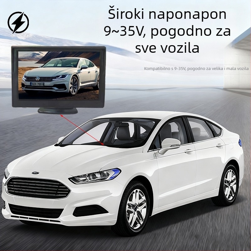 Zaslon za vožnju unazad s sjenilom, 12-24V, rezolucija 480x272, model TJ4301