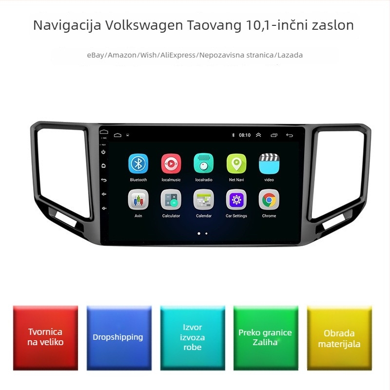 Volkswagen Teramont središnji dodirni zaslon navigacijski sustav all-in-one GPS i zaslon za prikaz slike stražnjeg gledanja
