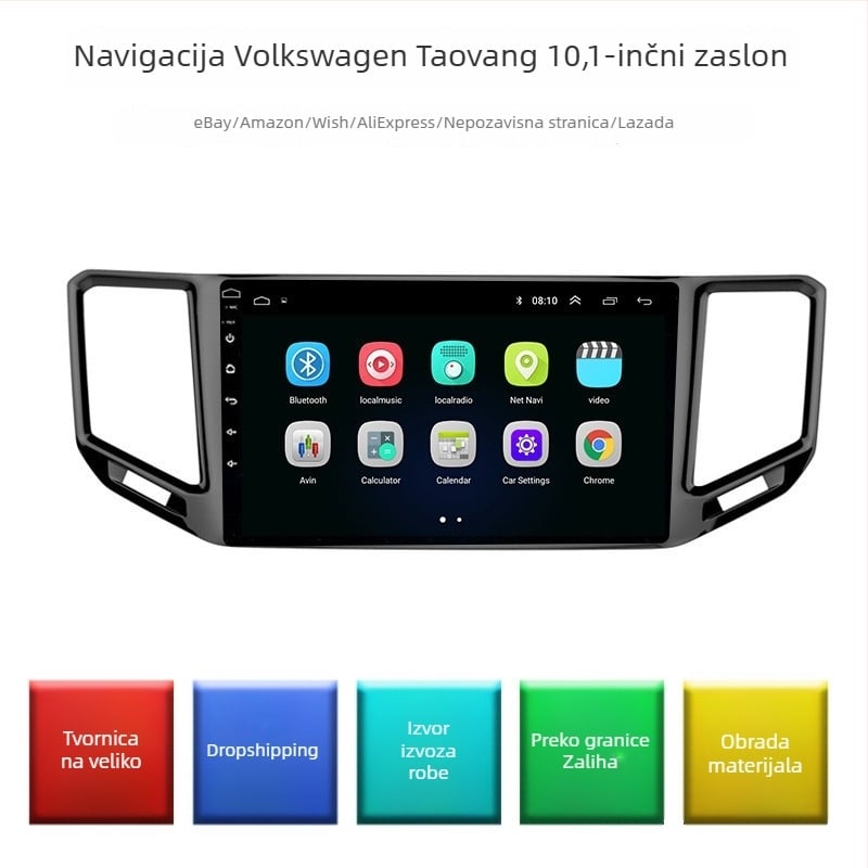 Volkswagen Teramont središnji dodirni zaslon navigacijski sustav all-in-one GPS i zaslon za prikaz slike stražnjeg gledanja
