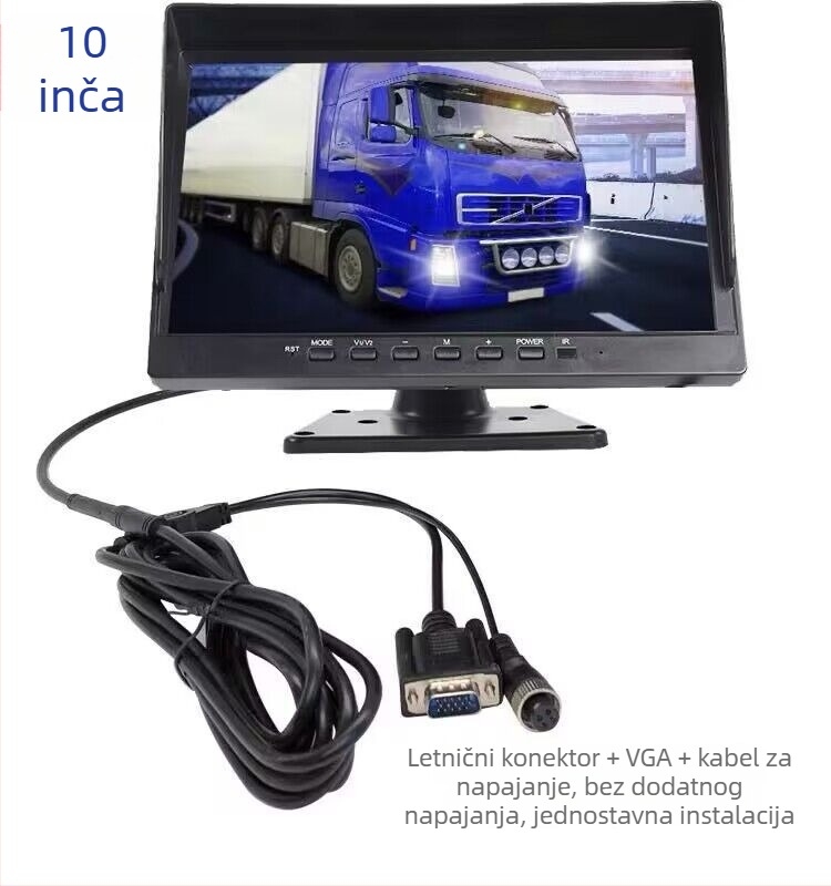 Auto LCD zaslon, TFT LCD zaslon, rezolucija 800x480 RGB, video ulaz, model L0728G