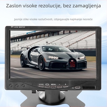 Automobilski LCD zaslon, stolni model od 7 inča, LED LCD panel, rezolucija 800x480, CVBS ulaz, univerzalna kompatibilnost