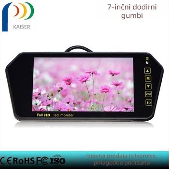 Prikaz za vožnju unatrag (model KZ-030) s LCD zaslonom, 800x480 rezolucijom, Bluetooth povezivanjem i prikazom temperature