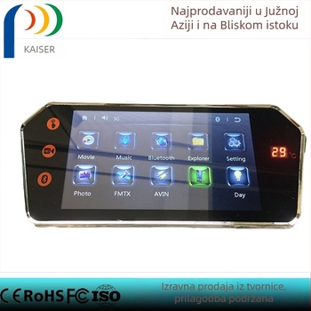 Prikaz za vožnju unatrag (model KZ-030) s LCD zaslonom, 800x480 rezolucijom, Bluetooth povezivanjem i prikazom temperature