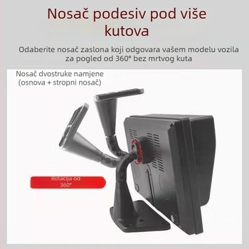 Dijeljeni bežični solarni držač za kamionski dash cam s nosačem zaslona na palubi