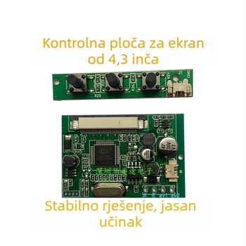 Ugradbeni LCD monitor za automobil H102, 480x272, AV ulaz, driver s prioritietom za vožnju unatrag