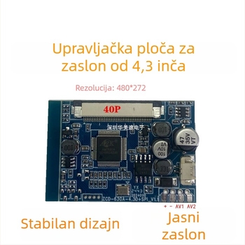 Ploča upravljača zaslona za automobil, model Hmt103, 4,3-inčni zaslon, ulaz AV CVBS, NTSC/PAL, rezolucije 800x480, 1024x600, 480x272