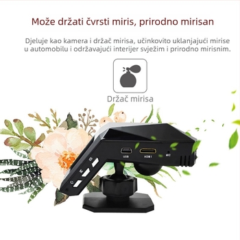 Bežični dash cam za središnju konzolu | 170° široki kut, 2160p video, do 16 sati snimanja, TF kartica za pohranu, infracrveno noćno videnje