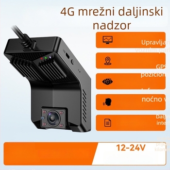 Ruistone CMSV6 4G dash cam s dvostrukom lećom, sustavom upravljanja flotom, HD širokokutni noćni vid i daljinsko praćenje
