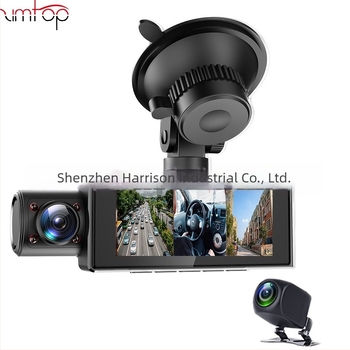 Dash cam za ride-hailing vožnju: 1080p HD noćni pregled, trokanalni zapis (prednji, unutrašnji, stražnji), 160° širokokutni, 1,5" zaslon, TF kartica za pohranu