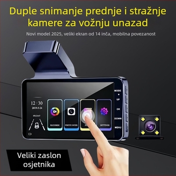 Auto dash kamera — 4K Ultra HD, noćno vid, dvostruki zapis, 4,0-inčni zaslon, nadzor parkiranja