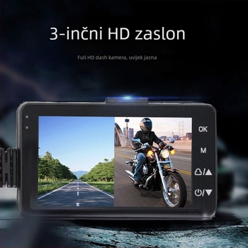 MT-18 Moto dash cam | prednji i stražnji dvostruki snimak, 720p, 140° vidno polje, vodootporan, USB, podrška TF kartici