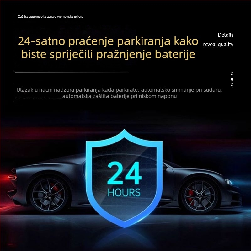 Automobilska dash kamera 4K (2160p), 256GB memorije, nadzor parkiranja, pametna aplikacija
