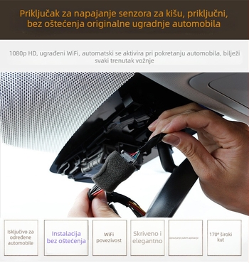 Wi-Fi dash kamera za Haval H5, 4K Ultra HD 2160p, prednja i stražnja dvostruka snimka, bežična instalacija