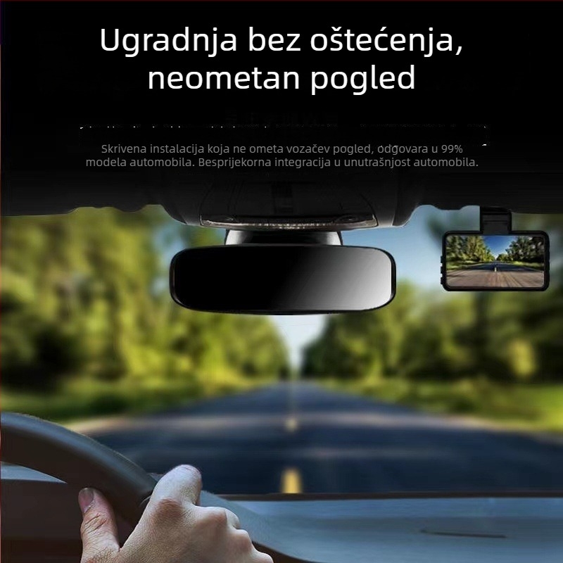 Dash cam s prednjim i stražnjim dvostrukim snimanjem, 2160P, 3,0-inčni zaslon, 1,5 GB memorije