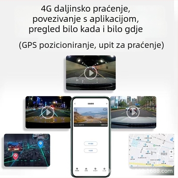 4G palubna kamera za Toyota Camry, Corolla, RAV4 i Highlander – 2160p, 170° kut vidnog polja, Wi-Fi, nadzor parkiranja