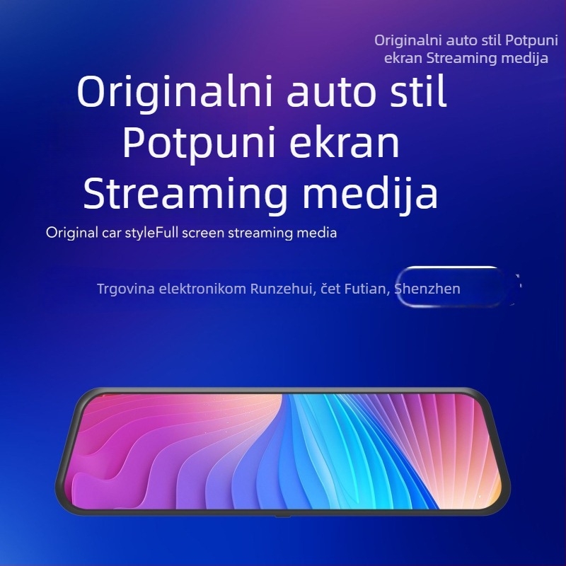 V1 Dualna kamera za auto prednja i stražnja, 1080p video, 170° široki kut, otvor blende F1.4, petlja snimanja, dodirni zaslon, USB/HDMI