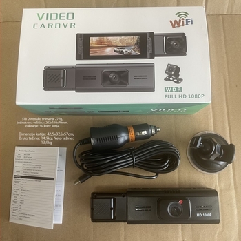 Auto dash cam S18: 1080p, 140° kut snimanja, prednji i stražnji snimak, Wi‑Fi, nadzor parkiranja