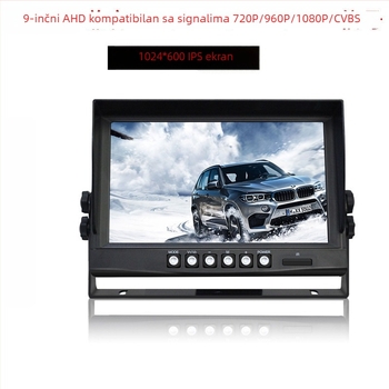 Che Baite 4-kanalni auto DVR s 9-inčnim zaslonom, 1080p, 170° široki kut gledanja, snimanje na TF karticu, prednje i stražnje video