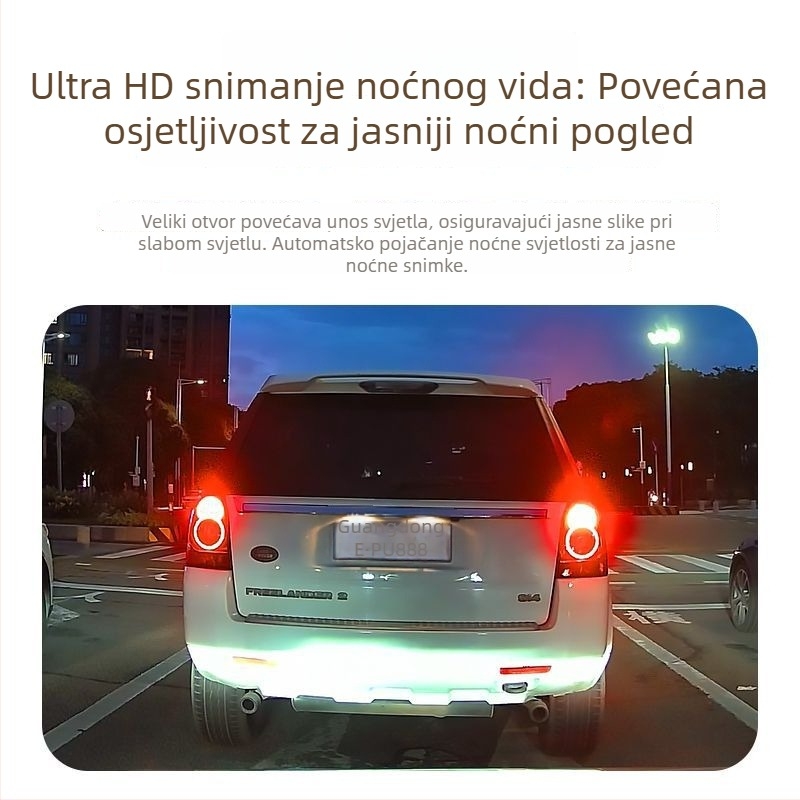 Dash kamera Buick Lacrosse – 4K Ultra HD, 120° široki kut, otvor blende F/1.33, 256GB memorija, 90-dnevno pohranjivanje podataka