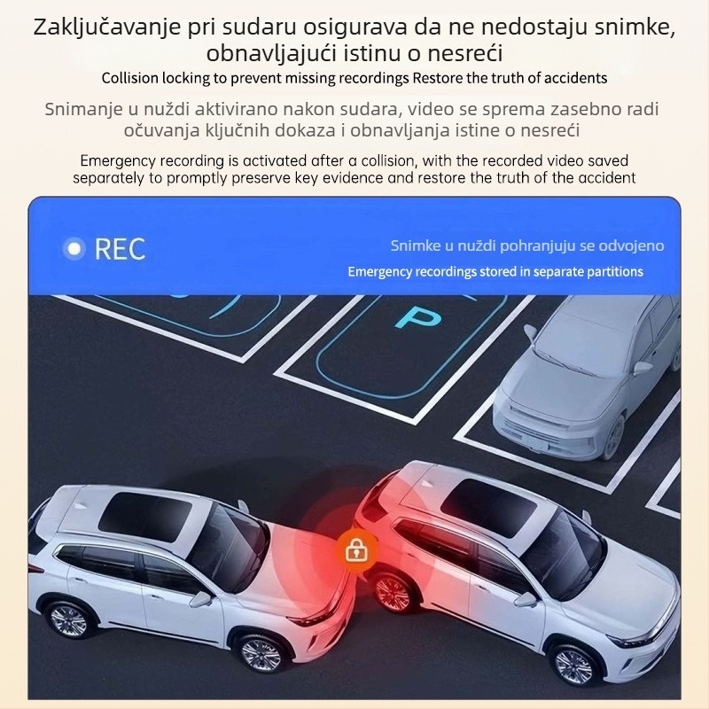 2026 novi četverokanalni auto dashcam s 5K ultra jasnom slikom, glasovno upravljanje, Wi-Fi, panoramski prednji i stražnji prikaz, način čuvara, širokokutni objektiv