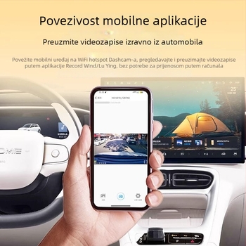 Skriveni Wi-Fi auto DVR s povezivanjem na pametni telefon, 4K noćni vid
