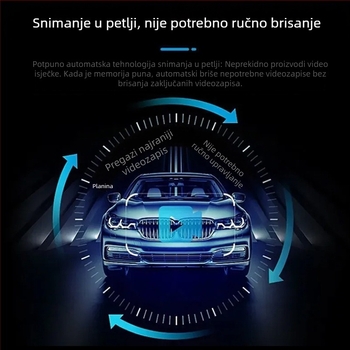 Novi registrator za automobil s 3 objektiva, trostruko snimanje, bez montaže, 1080p HD, Wi‑Fi dash cam