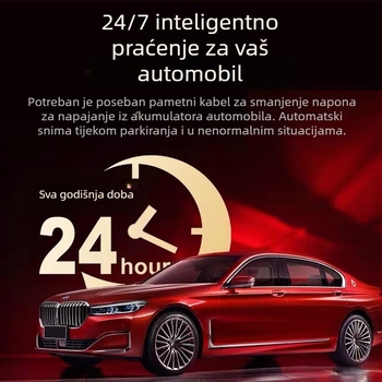 Nova 1600P ultra jasna dash cam s glasovnim upravljanjem, prednja i stražnja snimka, Wi-Fi povezanost s telefonom, nadzor parkiranja