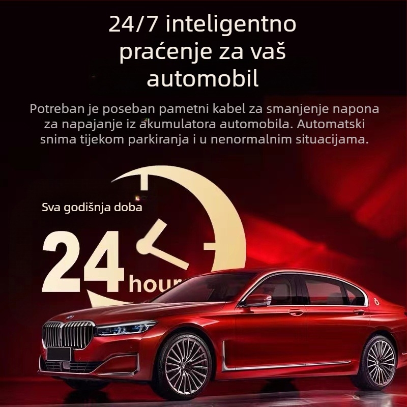Nova 1600P ultra jasna dash cam s glasovnim upravljanjem, prednja i stražnja snimka, Wi-Fi povezanost s telefonom, nadzor parkiranja