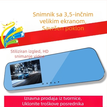 LI008 retrovizor dash cam, 120° kut snimanja, 5.0 MP, do 32 GB, ciklično snimanje