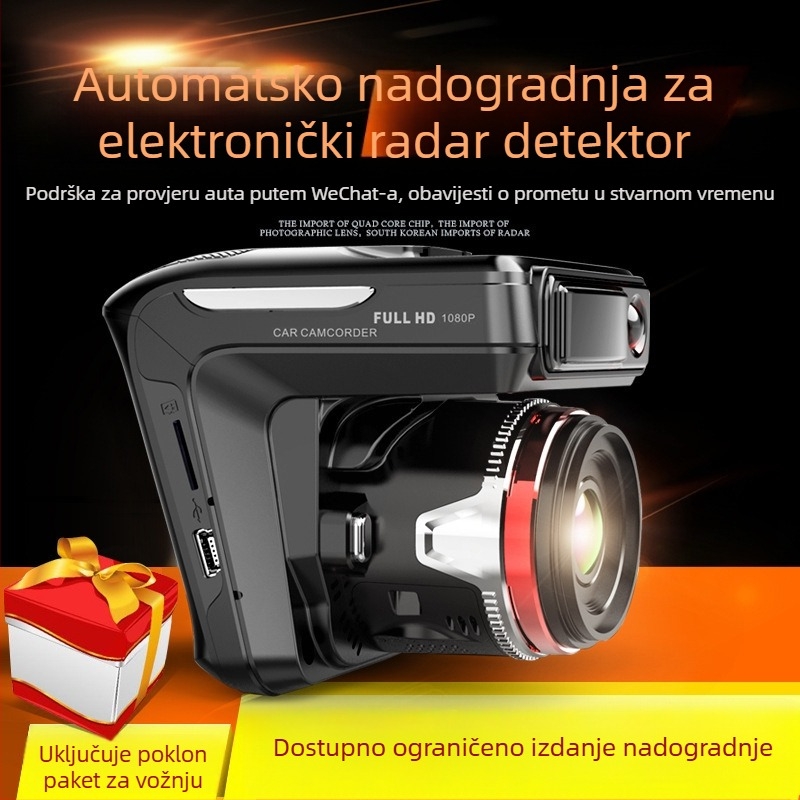 Automobilska dash kamera 1080p, kut gledanja 150°, ciklično snimanje, USB prijenos, ugradnja na vjetrobran (1080p, 150°, ciklično snimanje, USB prijenos, ugradnja)