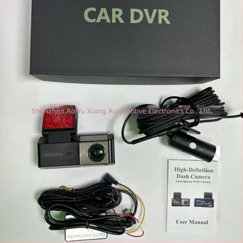 4K dash cam s Wi-Fi i GPS, način parkiranja, ADAS, prednja i stražnja dvostruka snimka, široki 170° kut, 3,5-inčni zaslon