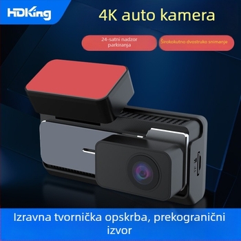 Auto dash kamera 2160P s Wi-Fi, dvostruko snimanje, noćni vid, prednja i stražnja kamera, 3.5 inčni zaslon, petlja snimanja, 128GB