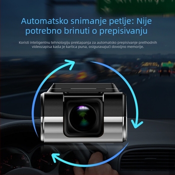 Automobilska dash kamera 1080p, 140° kut vidljivosti, petlja snimanja, USB sučelje, montaža na prednje staklo (1080p; 140°; petlja snimanja; USB)