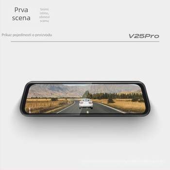 First Scene V25pro auto dash cam: prednja 4K i stražnja 1080p, 170° širokokutni, Wi‑Fi, dvostruko snimanje prednje i stražnje kamere