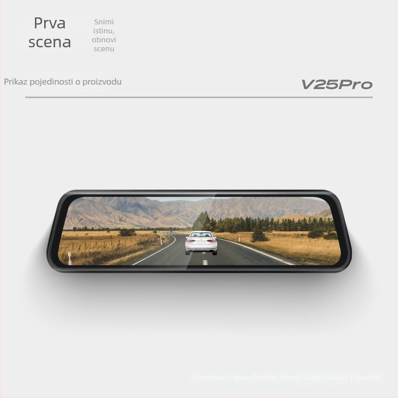 First Scene V25pro auto dash cam: prednja 4K i stražnja 1080p, 170° širokokutni, Wi‑Fi, dvostruko snimanje prednje i stražnje kamere