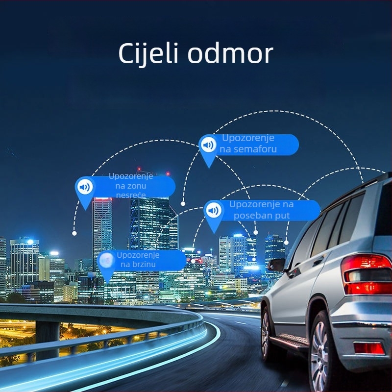 WiFi dash kamera s prednjom i stražnjom dvostrukom lećom, 1080p HD noćni prikaz, GPS, DVR, bežično, bez instalacije