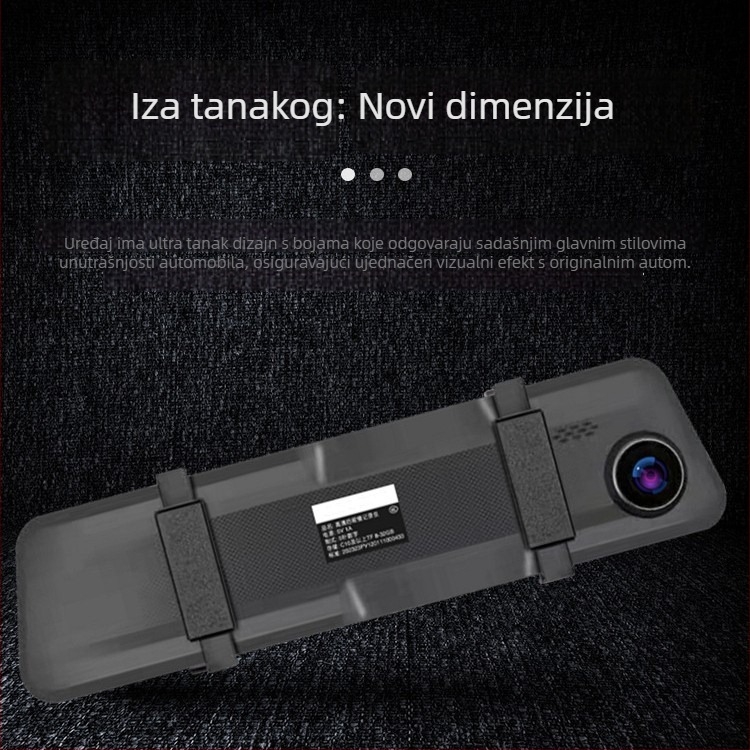 Kamera za retrovizor automobila s prednjom i stražnjom noćnom vizijom, nadzor parkiranja, dvostruko snimanje povratnog pogleda