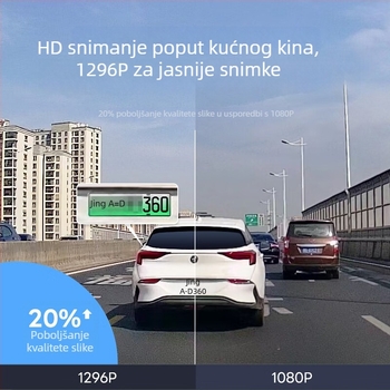 360 dash cam K380JL nadograđena 1296P noćno snimanje praćenje parkiranja bežično
