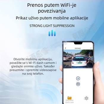 4K Ultra HD dash kamera s 150° kutom, otvor F2.0, petlja snimanja, noćni vid