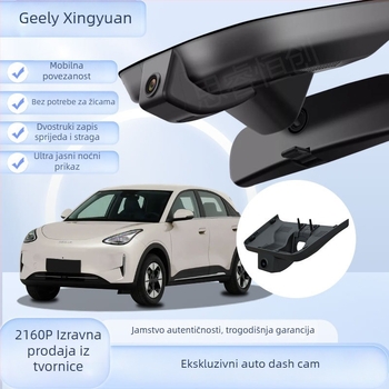 4K Ultra HD dash kamera s 150° kutom, otvor F2.0, petlja snimanja, noćni vid