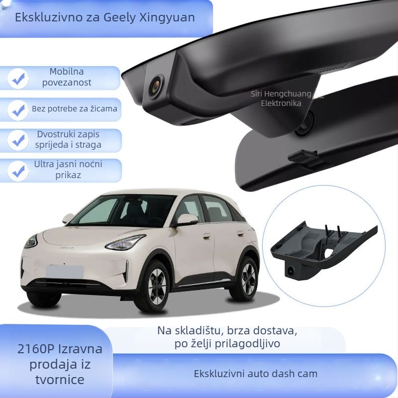 4K Ultra HD dash kamera s 150° kutom, otvor F2.0, petlja snimanja, noćni vid